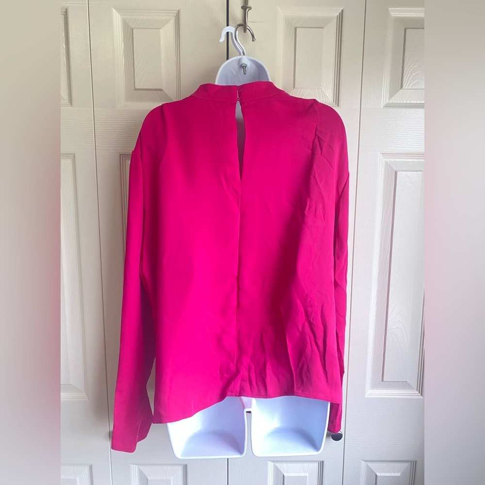 New Aritzia Babaton Satin cowl-neck Carter Longsleeve Blouse - Picture 6 of 12